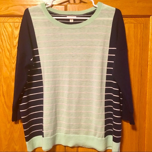 3/4-sleeve striped Gap sweater - Picture 1 of 3